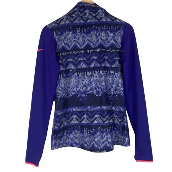 Nike Pro Hyperwarm Nordic Infinity Athletic Top Womens M Purple Funnel Neck - Picture 4 of 8